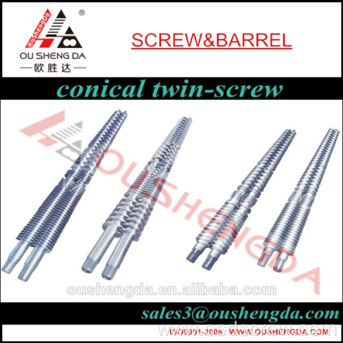 conical twin screw barrel for pp pe sheet profile extrusion machine